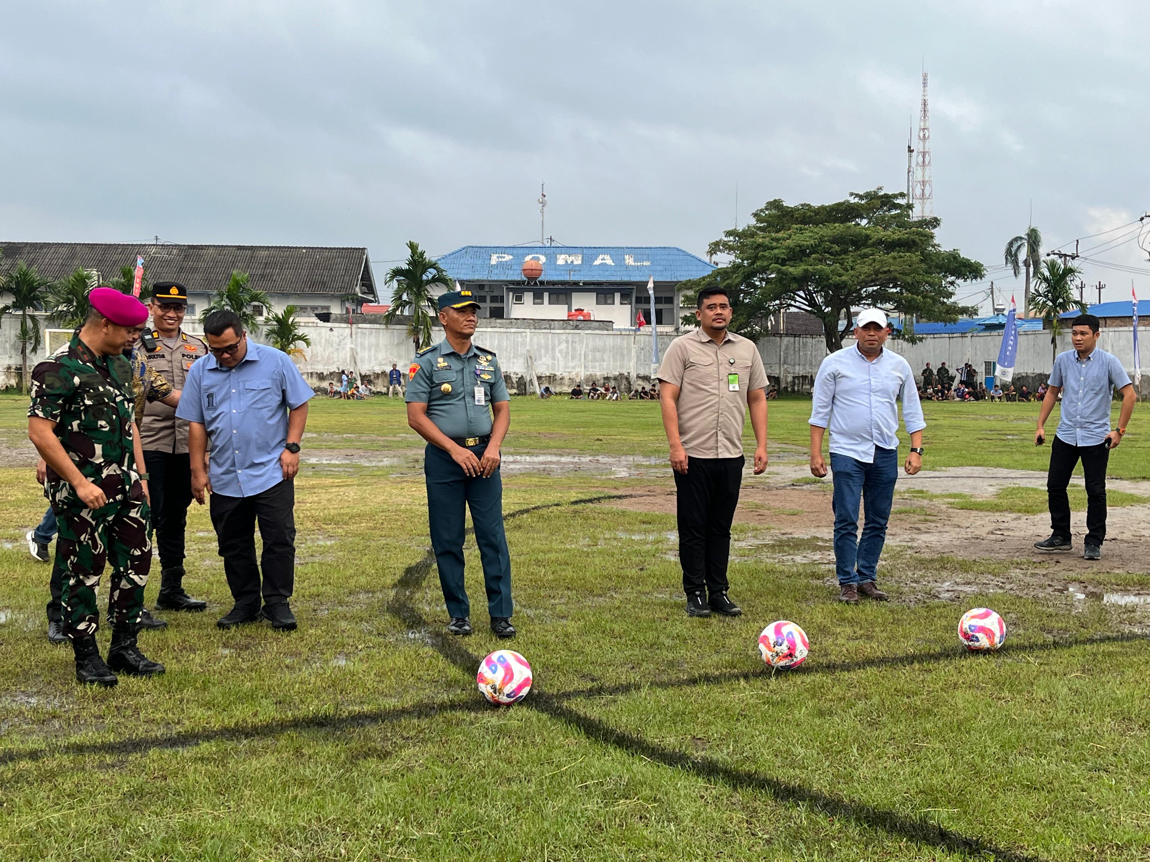 Pembukaan Turnamen Sepak bola Danyon Marhanlan I CUP Dalam Rangka Memperingati HUT Ke-45 Yonmarhanlan I Tahun 2025