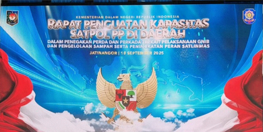 Rapat Penguatan Kapasitas Satpol PP Di Daerah, Dalam Penegakan Perda dan Perkada Terkait Pelaksanaan GNIB Dan Pengelolaan Sampah Serta Peningkatan Peran Satlinmas