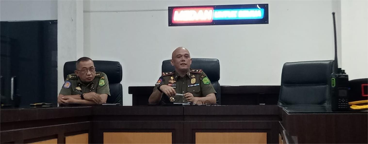 Kegiatan Rapat Evaluasi Program Kerja sekaligus Perkenalan Pejabat Utama (PJU) Satuan Polisi Pamong Praja Kota Medan.