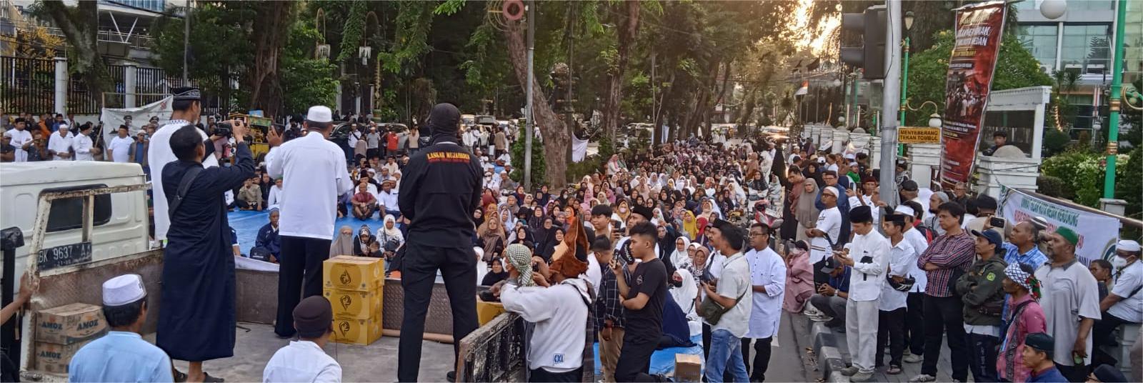 Pengamanan Aksi Ummat Islam Kota Medan Mendukung Surat Edaran Walikota Medan No. 500.7.1/1540