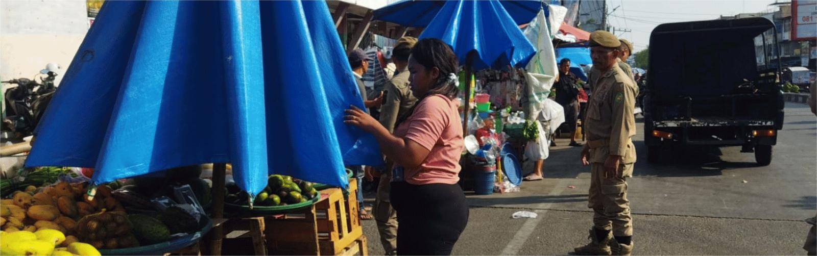 Kegiatan Himbauan dan Penataan Pedagang Kaki Lima Pasar Tumpah