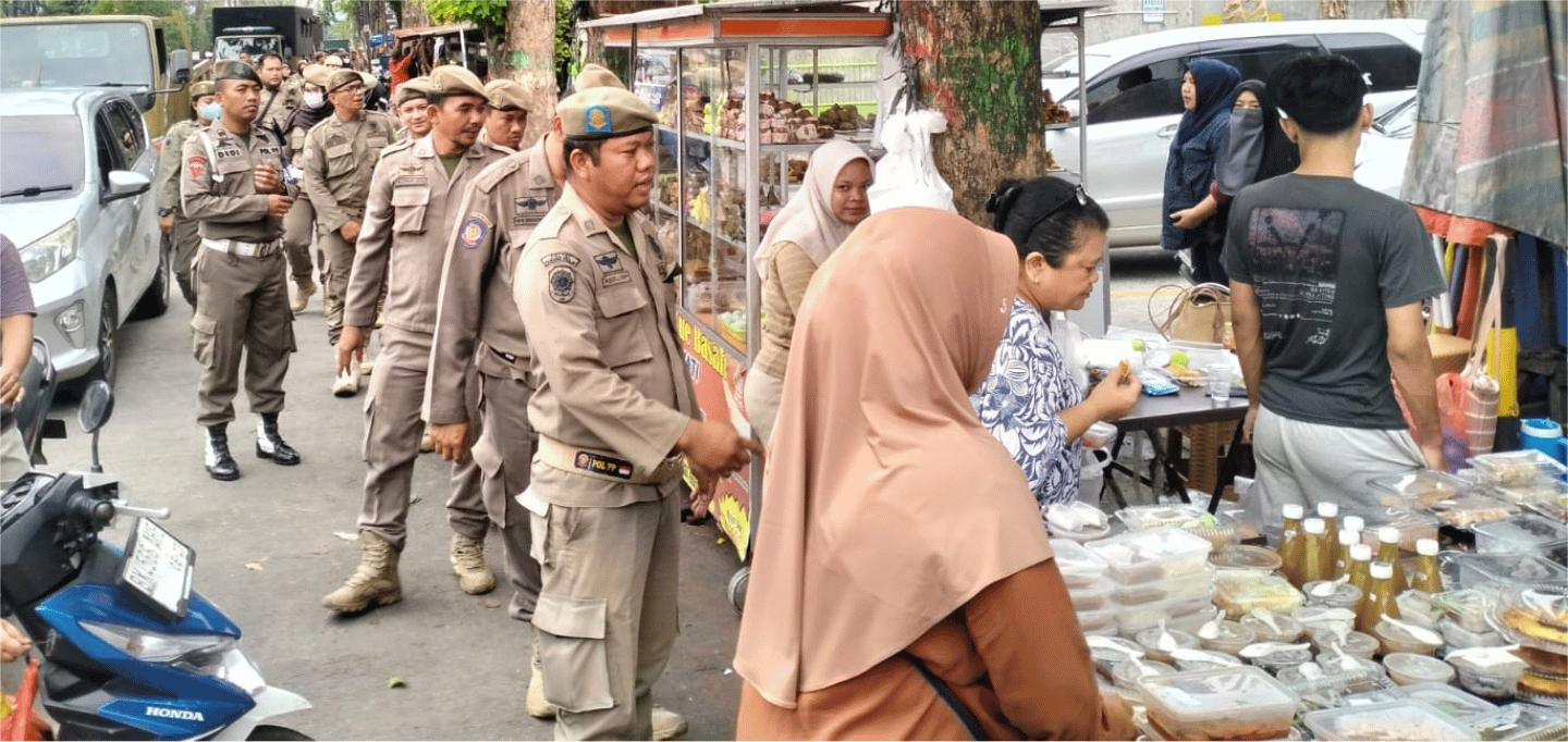 Giat Ketentraman dan Ketertiban Umum (Trantibum) di sepanjang Jalan Kapten Muslim