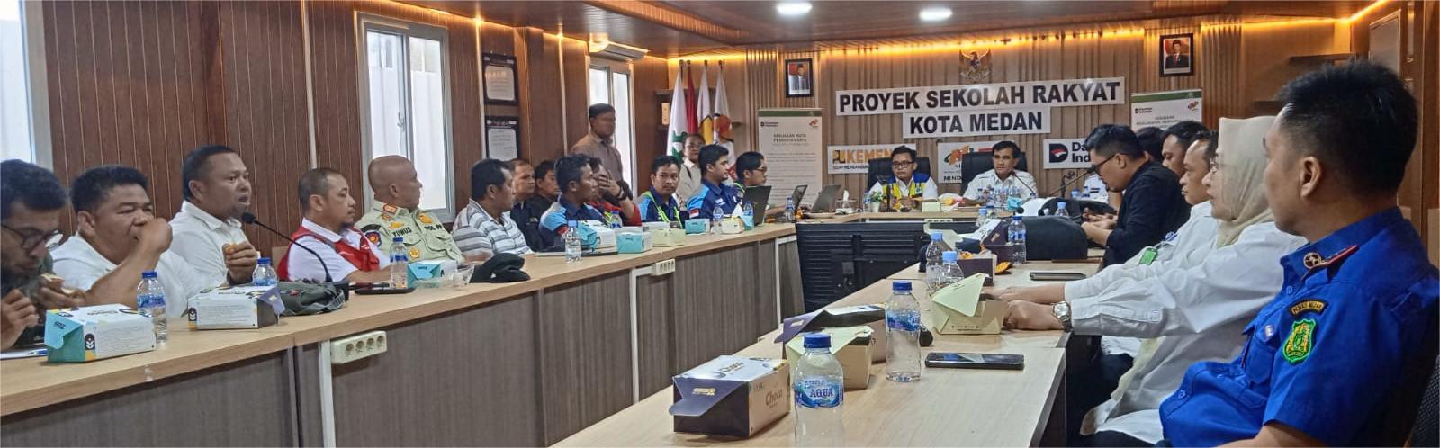 Rapat Koordinasi Percepatan Pembangunan Sekolah Rakyat Provinsi Sumut di Jln Flamboyan ll Kel. Tanjung selamat Kec.Medan Tuntungan