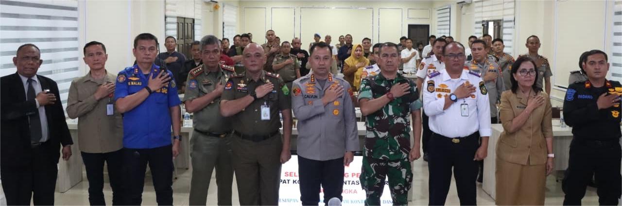 Rapat Koordinasi Lintas Sektoral dalam Rangka Kesiapan Sistem Pengamanan Kota (Sispam Kota) dalam Kontinjensi dan Kamseltibcarlantas di Wilayah Hukum Polrestabes Medan