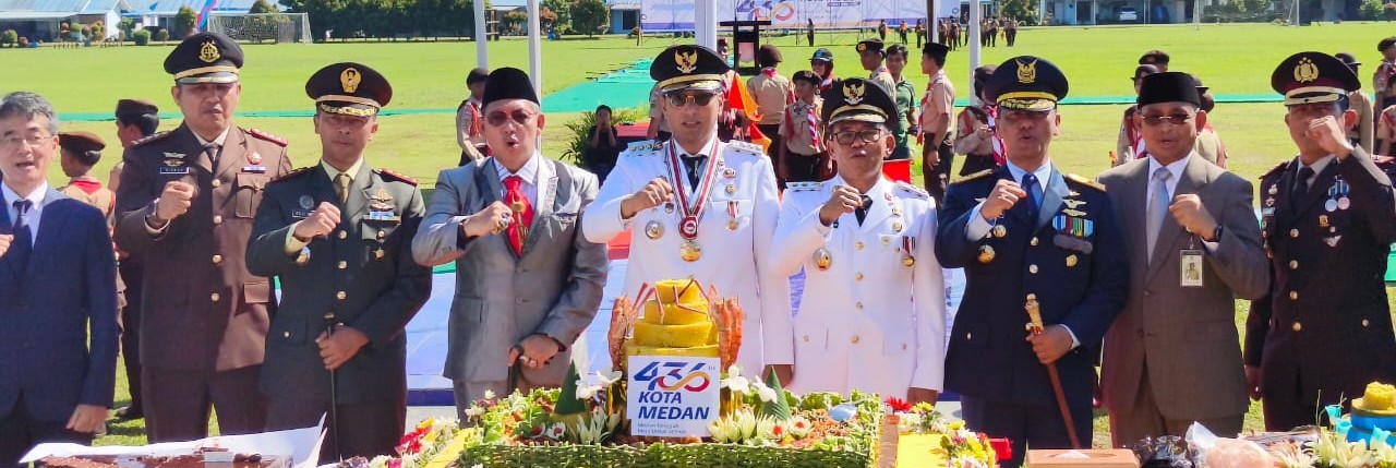 Upacara Hari Ulang Tahun Ke-436 Kota Medan Tanggal 1 Bulan Juli Tahun 2026 di Batalyon Parako 463 Pasgat "Pancawara"