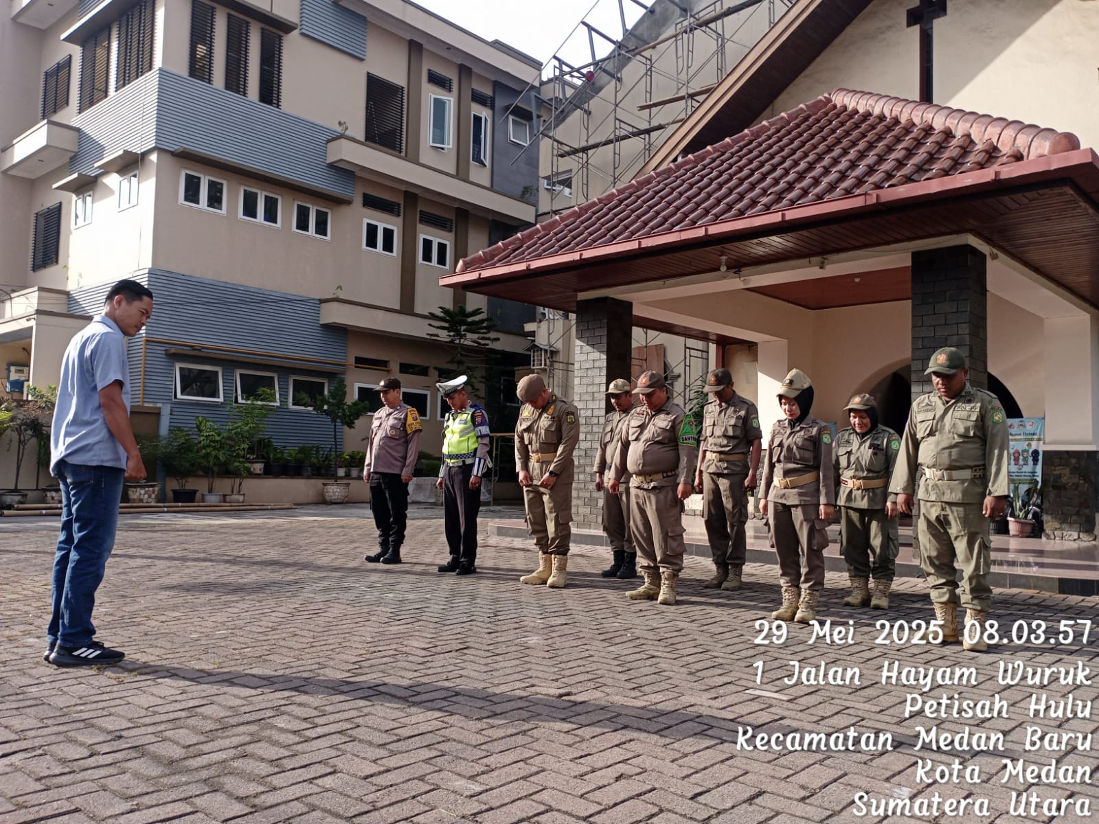 PAM Trantibum Memperingati Hari Kenaikan Yesus Kristus Tahun 2025 di Kota Medan