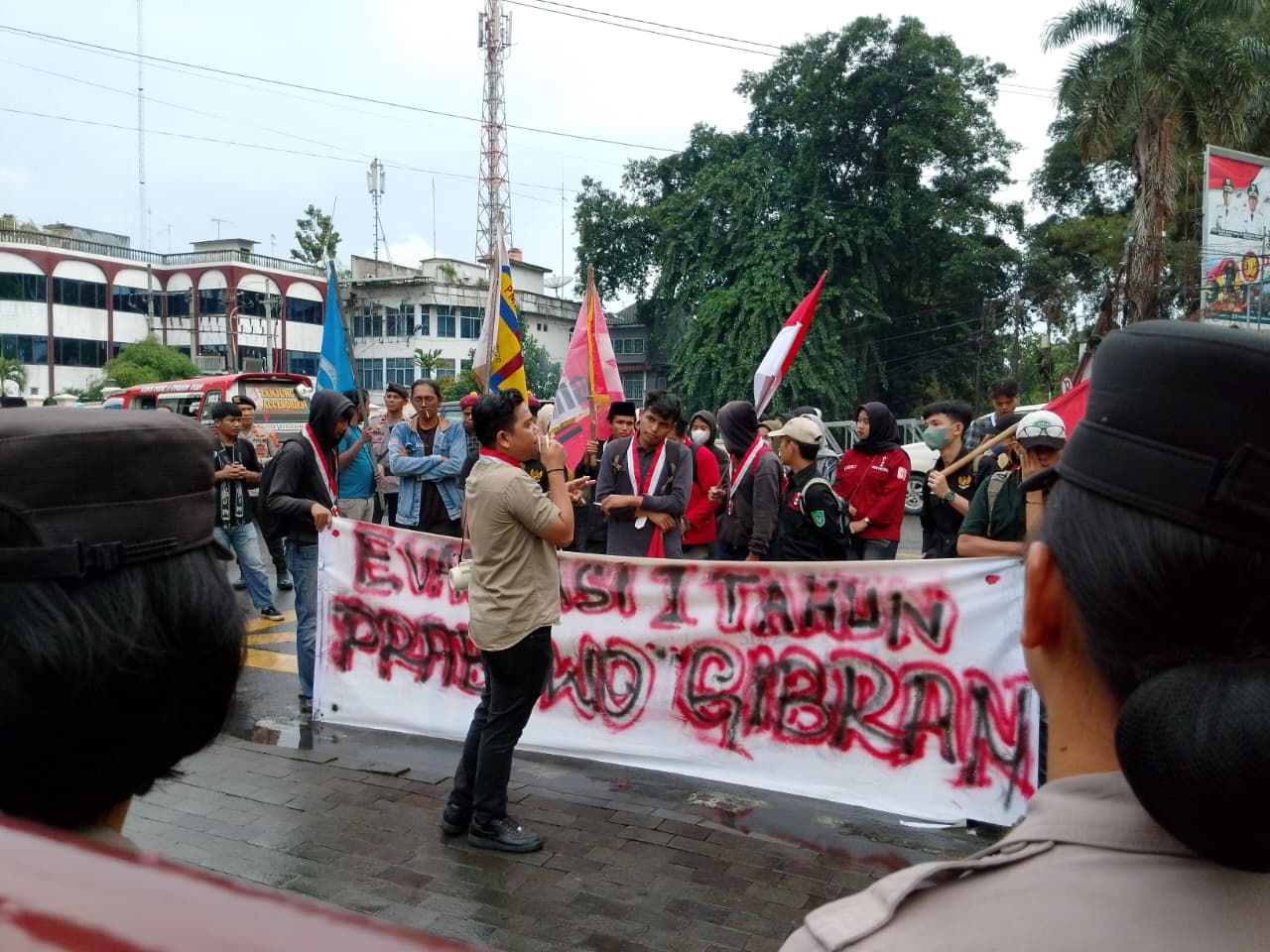 Kegiatan PAM trantibum aksi unjuk rasa Cipayung Plus Kota Medan