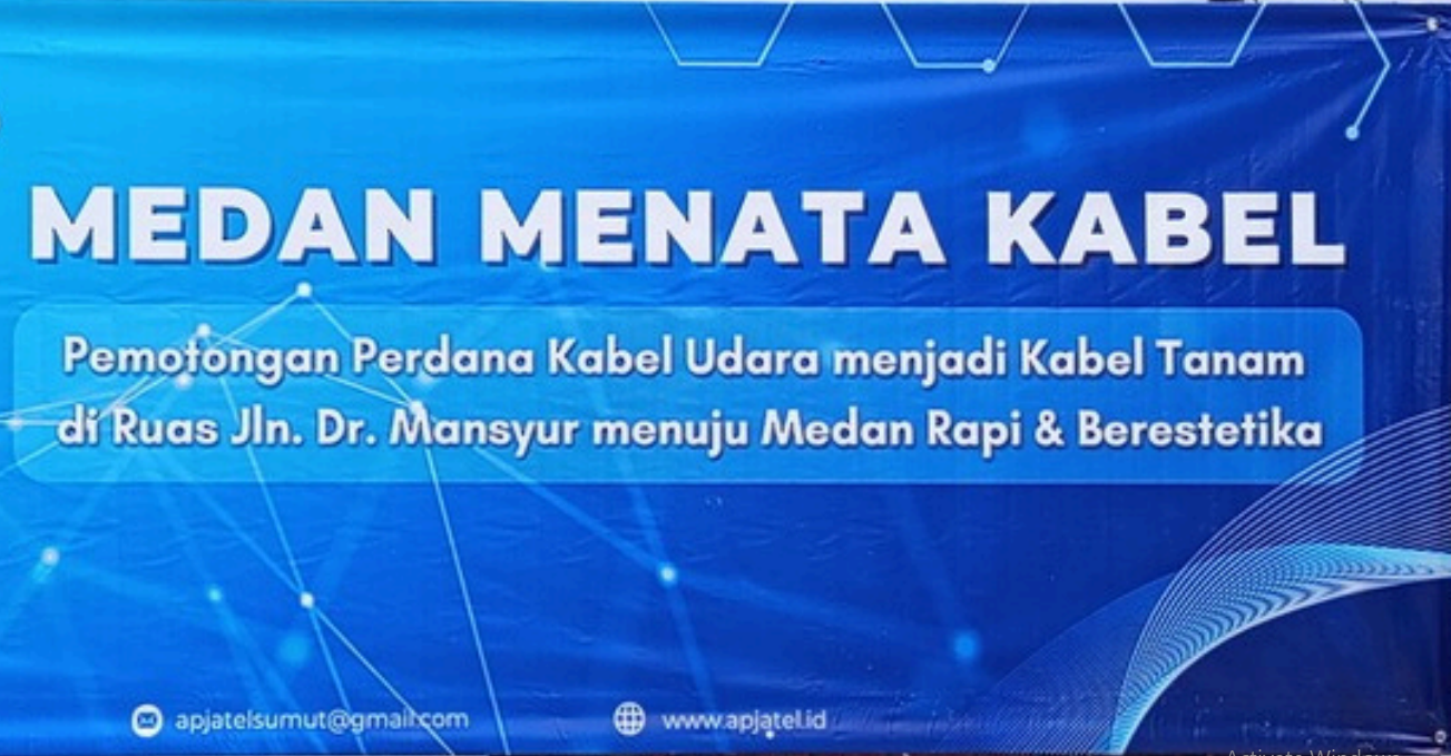 Migrasi Utilitas Sektor Telekomunikasi Dari Kabel Udara Menjadi Kabel Tanam Serta Pemotongan Kabel Oleh Wali Kota Medan