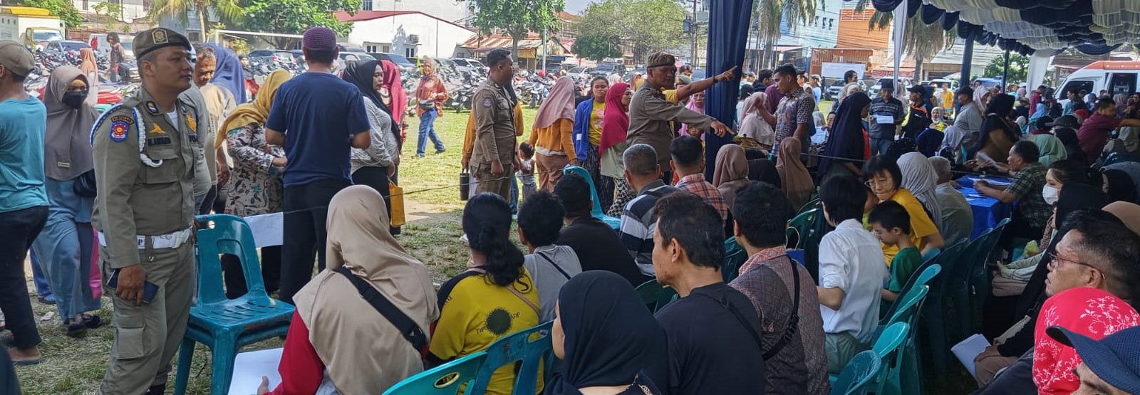 PAM TRANTIBUM KEGIATAN MPP ROAD TO SHOW DI KECAMATAN MEDAN AREA